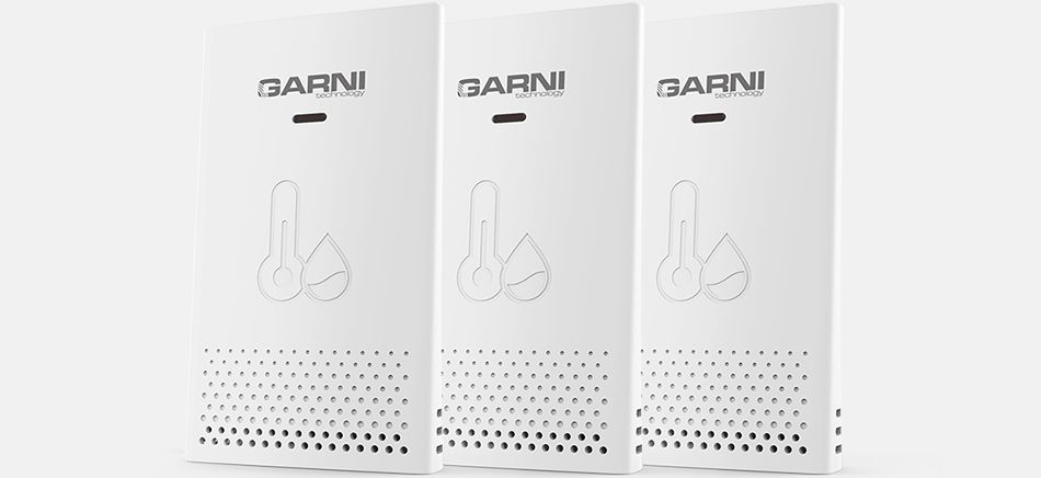 Temperature and relative humidity data from up to 3 locations GARNI 610 Precise