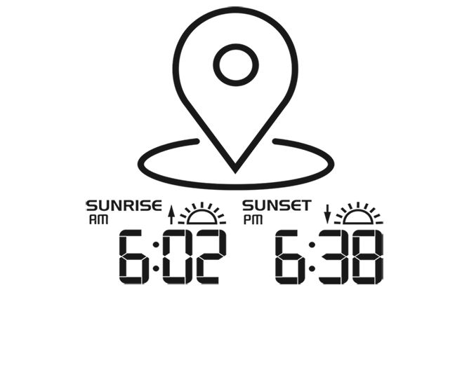 Sunrise and sunset time GARNI 935PC
