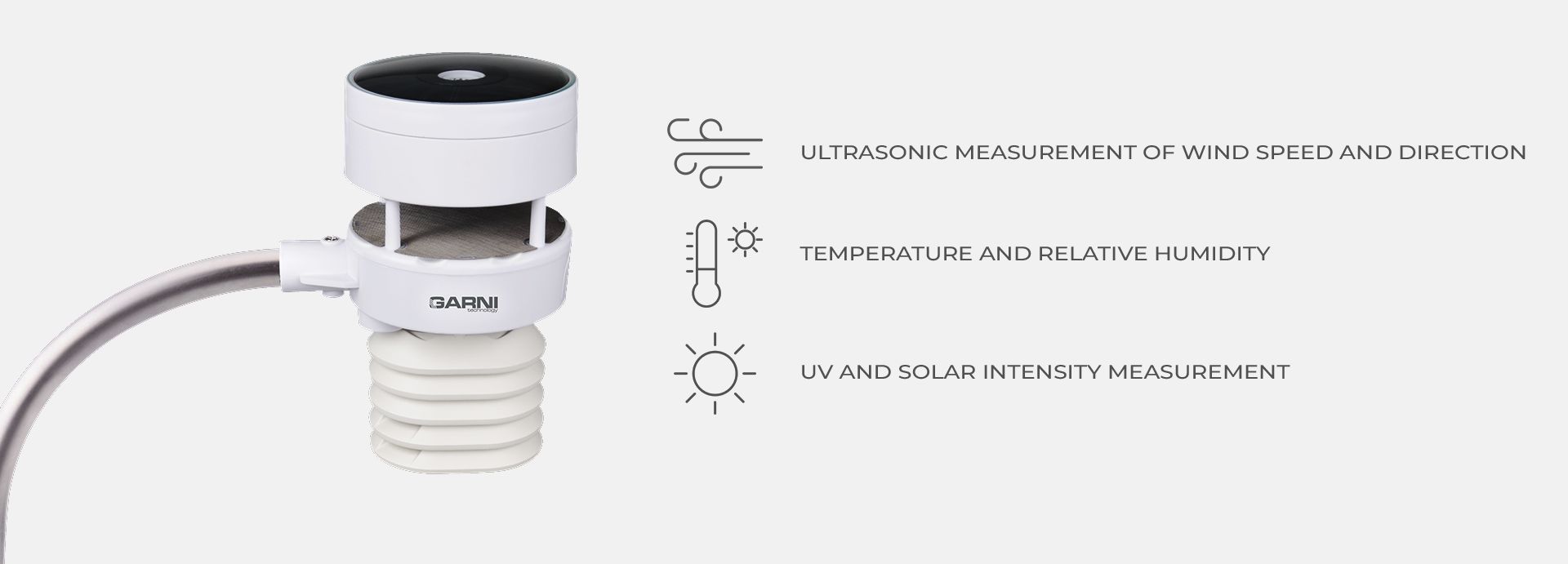 Ultrasonic wind speed and direction measurement GARNI 3055 Arcus